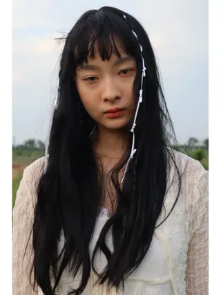 ロング カラー 金尾 凜のヘアスタイル