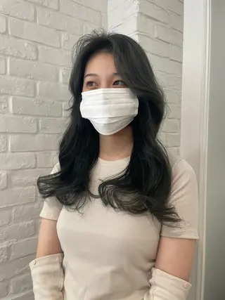 ロング 最新韓国本場ヘア 🇰🇷榎本明日香のヘアスタイル