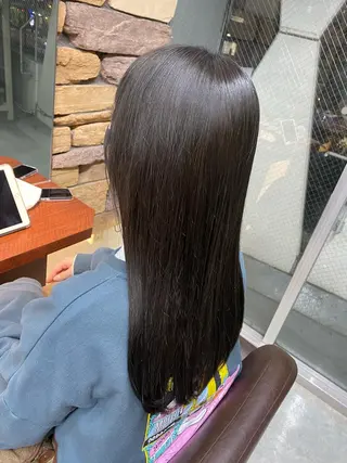 ロング カラー 後藤紗英/髪質改善 /オリーブベージュのヘアスタイル