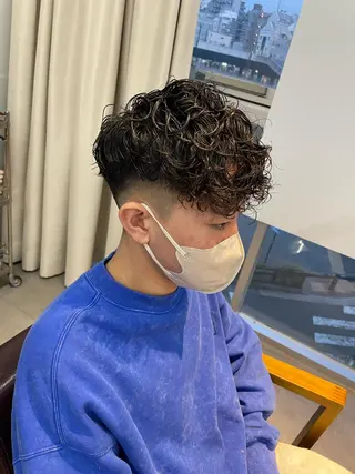 ショート パーマ メンズ 辻堂メンズ特化 YU-YAのヘアスタイル