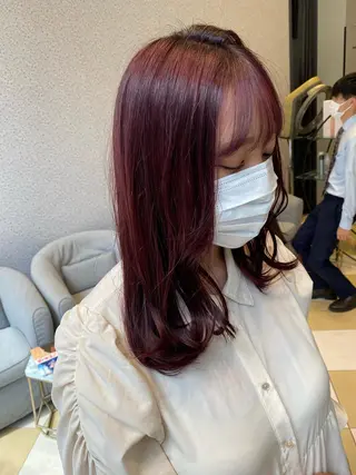 セミロング カラー Kou所属・💜髪質改善美髪💜 星野清光のヘアスタイル