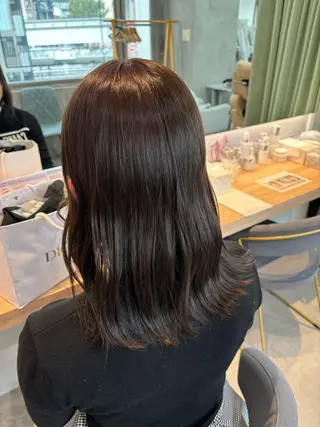 セミロング カラー りあの🎀 /暖色カラー🍒のヘアスタイル