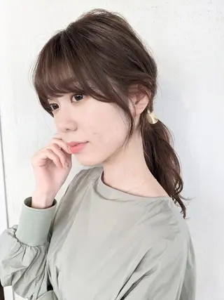 ロング カラー ヘアアレンジ kitin 吉祥寺 山岸花のヘアスタイル