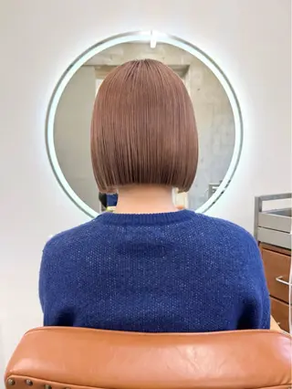 ショート カラー グレージュ/レイヤー /ボブ/moyu🎀のヘアスタイル