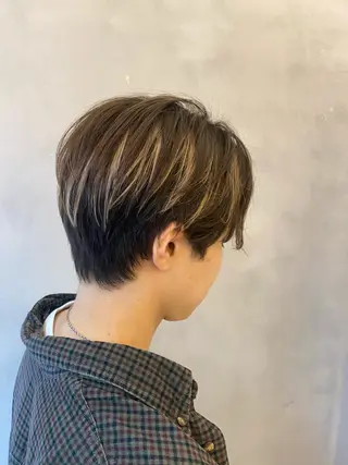 メンズ 🌟ショート/シ ョートボブ/岡田🌟のヘアスタイル