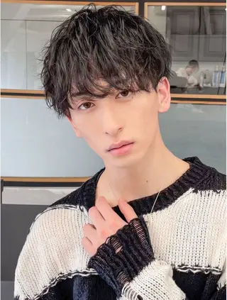 ショート パーマ メンズ 加藤 いくみのヘアスタイル