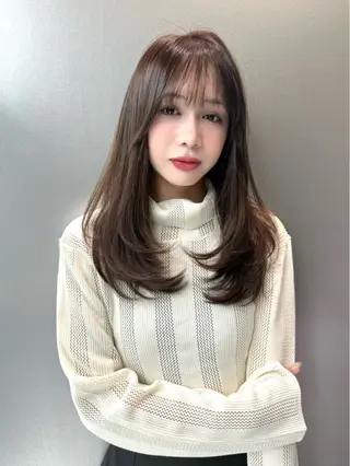 セミロング カラー 韓国風艶カラー 🇰🇷🩶/REIのヘアスタイル