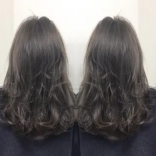 ミディアム セミロング カラー ヘアアレンジ 小顔ショートヘア♪ TAKUMIのヘアスタイル