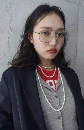 ミディアム パーマ 暖色/パーマ 🌼クニトウメイのヘアスタイル