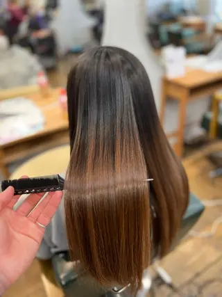 ロング 髪質改善/縮毛矯正/ 超高濃度水素ケアのヘアスタイル