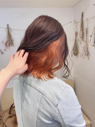 ミディアム カラー はだゆうき @hadadan08のヘアスタイル