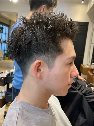 ショート パーマ メンズ amie高崎所属・高崎メンズパーマ 髪質改善TAKEのヘアスタイル