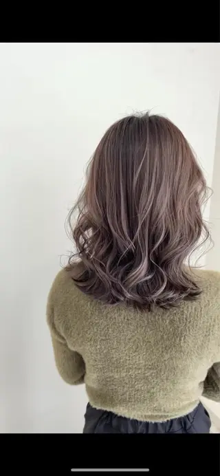 セミロング カラー 縮毛矯正×韓国ヘア ×髪質改善×レイヤーのヘアスタイル