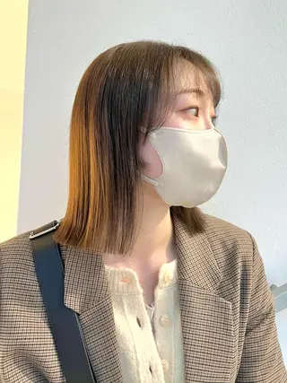 ミディアム カラー ネイル 【韓国ヘア・ネイル】 HINATA🍒のネイルデザイン