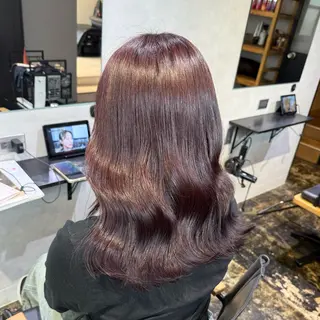 セミロング カラー 透明感カラー/パーマ 🌀アオノのヘアスタイル