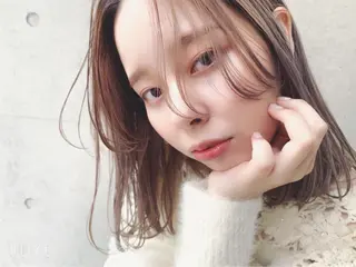 セミロング カラー 上川 美幸のヘアスタイル