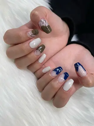 ロング カラー ヘアアレンジ キッズ ネイル マツエク・マツパ 福田 加奈のネイルデザイン