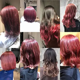 カラー ブリーチ毛矯正.髪質 改善.髪にドラマをのヘアスタイル