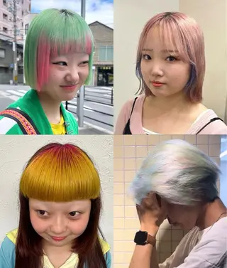 カラー 中崎町ハイトーン🫧 神崎 源のヘアスタイル