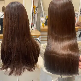 ロング パーマ 髪質改善/縮毛矯正 /ブリーチ矯正/岡部のヘアスタイル