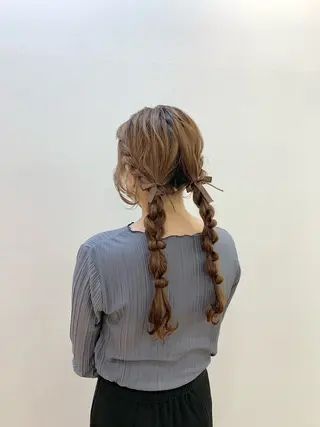 ロング カラー ヘアアレンジ キヨミ 韓国レイヤーカットのヘアスタイル