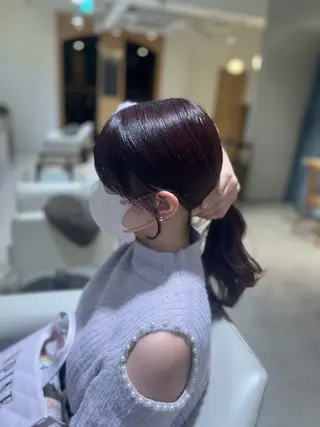 セミロング 佐々木 遥菜のヘアスタイル