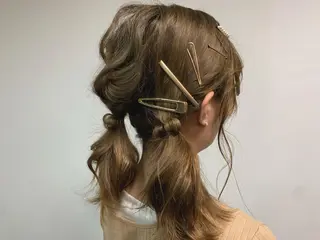 ミディアム ヘアアレンジ ウスイマイコ カット/ケアカラーのヘアスタイル