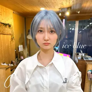 ショート 韓国レイヤー外国人風 透明感カラー髪質改善のヘアスタイル