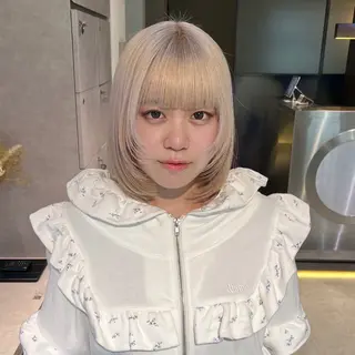 ショート カラー Qin所属・ハイトーン特化 🌟  ミキのヘアスタイル
