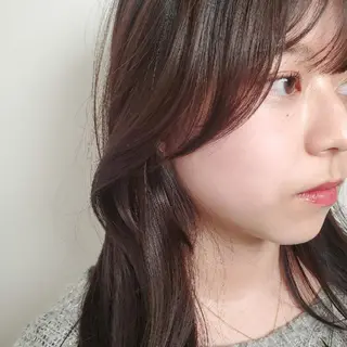 セミロング 韓国レイヤー suzuのヘアスタイル