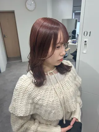 ミディアム カラー ヘアアレンジ ボブ /ニュアンス/ satomi🧸💖のヘアスタイル