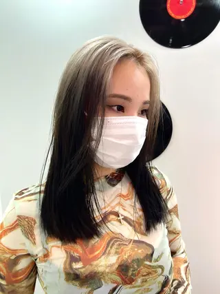 セミロング カラー パーマ ヘアアレンジ 🧨ブリーチー×ボブ レイヤー💎じゅえるのヘアスタイル