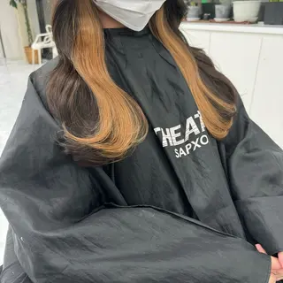 セミロング カラー 韓国スタイル🇰🇷 トレンドレイヤー🪡のヘアスタイル