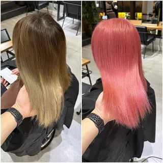 セミロング カラー KEISUKE/ ブリーチ🧡エクステのヘアスタイル