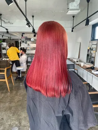 ロング カラー 暖色カラー🍒 ケアブリーチ/akiのヘアスタイル