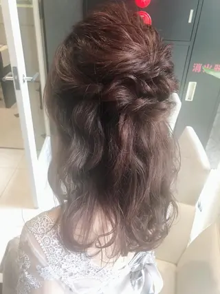 セミロング ヘアアレンジ 久保田 茜のヘアスタイル