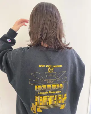 ミディアム カラー iet.所属・ウルフ/ボブ/耳ツボ ジュエリー◎ricoのヘアスタイル