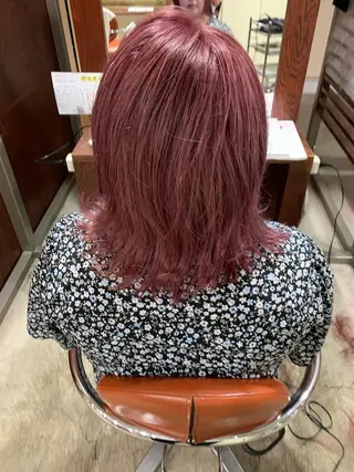 ミディアム カラー ☻BRAVE柏東口店 わたなべ りこ☻のヘアスタイル