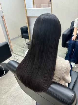 ロング 角谷 靖子のヘアスタイル