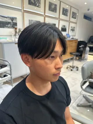 メンズ レイヤー小顔ショート 吉田ジョウのヘアスタイル