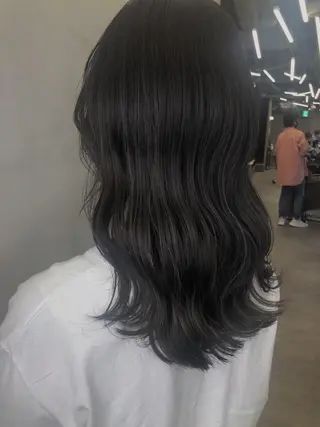 セミロング カラー マンツーマン／韓国 ヘア‎Amiのヘアスタイル