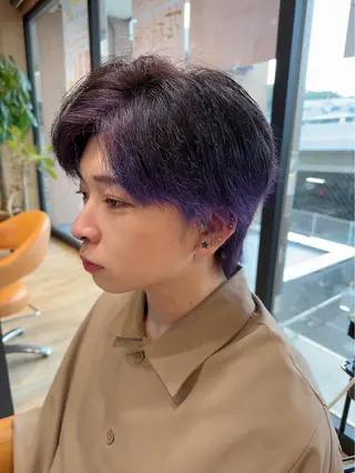 カラー メンズ 髪質改善&ストレート ‪✂︎‬鈴木青樹のヘアスタイル