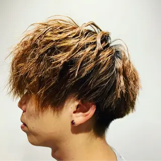 ショート パーマ メンズ ヒロ銀座 バーバーショップ神楽坂所属・ひらお あおとのヘアスタイル