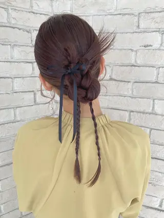 ロング カラー パーマ ヘアアレンジ 白髪ぼかしハイライト 着付けヘアアレンジのその他イメージ