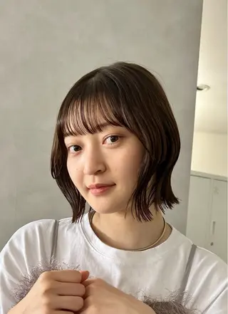 ショート 結べるくびれボブ/透 明感カラーtaigaのヘアスタイル