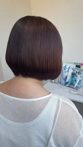 ショート カラー ayaka🌹 艶カラー&小顔カットのヘアスタイル