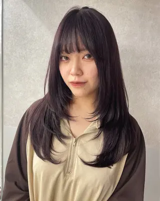 セミロング カラー 韓国ヘア/レイヤー Londエレンのヘアスタイル