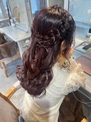 ロング カラー ヘアアレンジ 🫧ブリーチなし 透明感カラーゆん🫧のヘアスタイル