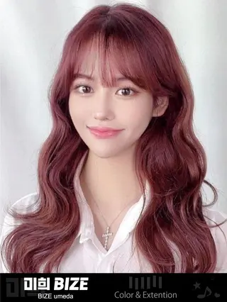 ロング 韓国特化🇰🇷 エクステのヘアスタイル