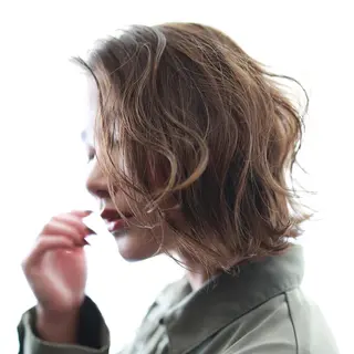 ミディアム カラー パーマ ヘアアレンジ メンズ キッズ ネイル マツエク・マツパ premier modelsのヘアスタイル